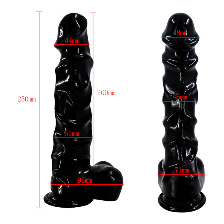 Thick 10 Inch Suction Cup Dildo black